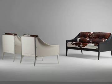 DEZZA - Horse hide armchair with armrests by Poltrona Frau - view 3